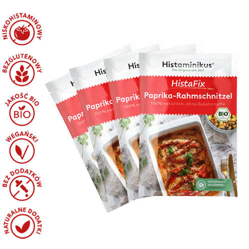 BIO sznycel w sosie śmietanowo-paprykowym